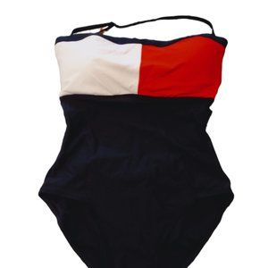 Tommy Hilfiger Red, White & Navy One-Piece Swimsuit